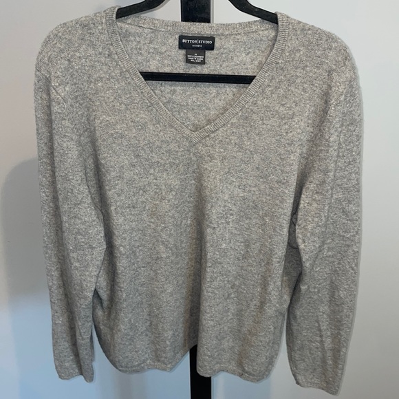 Sutton studio cashmere long sleeve sweater - Picture 1 of 8